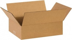 Made in USA - 10" Wide x 14" Long x 4" High Rectangle Corrugated Shipping Box - 1 Wall, Kraft (Color), 65 Lb Capacity - All Tool & Supply