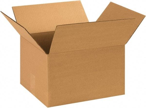 Made in USA - 11" Wide x 13" Long x 8" High Rectangle Corrugated Shipping Box - 1 Wall, Kraft (Color), 65 Lb Capacity - All Tool & Supply