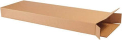 Made in USA - 4" Wide x 14" Long x 42" High Rectangle Corrugated Shipping Box - 1 Wall, Kraft (Color), 65 Lb Capacity - All Tool & Supply