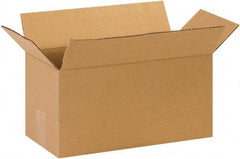 Made in USA - 7" Wide x 14" Long x 7" High Rectangle Corrugated Shipping Box - 1 Wall, Kraft (Color), 65 Lb Capacity - All Tool & Supply