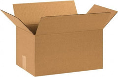 Made in USA - 10" Wide x 15" Long x 8" High Rectangle Corrugated Shipping Box - 1 Wall, Kraft (Color), 65 Lb Capacity - All Tool & Supply