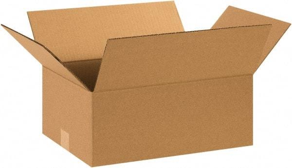 Made in USA - 11" Wide x 15" Long x 6" High Rectangle Corrugated Shipping Box - 1 Wall, Kraft (Color), 65 Lb Capacity - All Tool & Supply