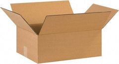 Made in USA - 12" Wide x 15" Long x 5" High Rectangle Corrugated Shipping Box - 1 Wall, Kraft (Color), 65 Lb Capacity - All Tool & Supply