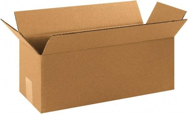 Made in USA - 5" Wide x 16" Long x 5" High Rectangle Corrugated Shipping Box - 1 Wall, Kraft (Color), 65 Lb Capacity - All Tool & Supply