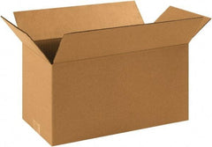 Made in USA - 8" Wide x 16" Long x 8" High Rectangle Corrugated Shipping Box - 1 Wall, Kraft (Color), 65 Lb Capacity - All Tool & Supply