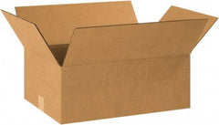 Made in USA - 12" Wide x 18" Long x 7" High Rectangle Corrugated Shipping Box - 1 Wall, Kraft (Color), 65 Lb Capacity - All Tool & Supply