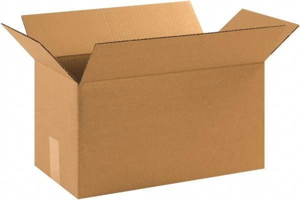 Made in USA - 9" Wide x 17" Long x 9" High Rectangle Corrugated Shipping Box - 1 Wall, Kraft (Color), 65 Lb Capacity - All Tool & Supply