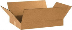 Made in USA - 12" Wide x 18" Long x 2" High Rectangle Corrugated Shipping Box - 1 Wall, Kraft (Color), 65 Lb Capacity - All Tool & Supply