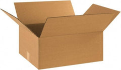 Made in USA - 14" Wide x 18" Long x 8" High Rectangle Corrugated Shipping Box - 1 Wall, Kraft (Color), 65 Lb Capacity - All Tool & Supply