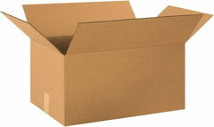 Made in USA - 13" Wide x 20" Long x 10" High Rectangle Corrugated Shipping Box - 1 Wall, Kraft (Color), 65 Lb Capacity - All Tool & Supply