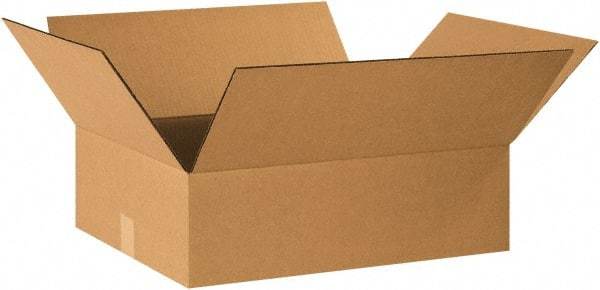 Made in USA - 16" Wide x 20" Long x 6" High Rectangle Corrugated Shipping Box - 1 Wall, Kraft (Color), 65 Lb Capacity - All Tool & Supply