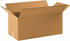 Made in USA - 10" Wide x 22" Long x 10" High Rectangle Corrugated Shipping Box - 1 Wall, Kraft (Color), 65 Lb Capacity - All Tool & Supply