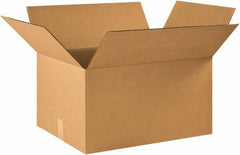 Made in USA - 17" Wide x 22" Long x 12" High Rectangle Corrugated Shipping Box - 1 Wall, Kraft (Color), 65 Lb Capacity - All Tool & Supply