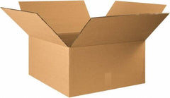 Made in USA - 22" Wide x 22" Long x 12" High Rectangle Heavy Duty Corrugated Box - 2 Walls, Kraft (Color), 100 Lb Capacity - All Tool & Supply