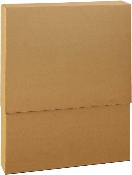 Made in USA - 6-1/2" Wide x 30-1/2" Long x 24" High Rectangle Telescoping Box - 1 Wall, Kraft (Color), 65 Lb Capacity - All Tool & Supply