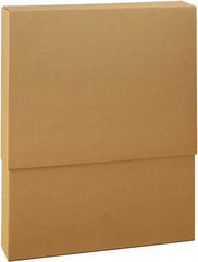 Made in USA - 6-1/2" Wide x 30-1/2" Long x 24" High Rectangle Telescoping Box - 1 Wall, Kraft (Color), 65 Lb Capacity - All Tool & Supply