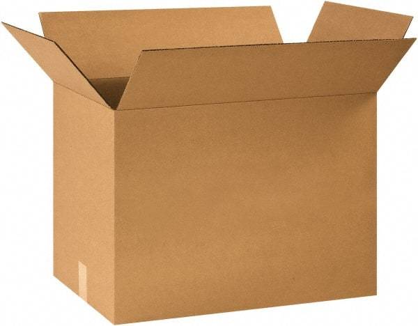 Made in USA - 14" Wide x 24" Long x 20" High Rectangle Corrugated Shipping Box - 1 Wall, Kraft (Color), 65 Lb Capacity - All Tool & Supply