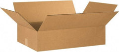 Made in USA - 16" Wide x 24" Long x 6" High Rectangle Corrugated Shipping Box - 1 Wall, Kraft (Color), 65 Lb Capacity - All Tool & Supply