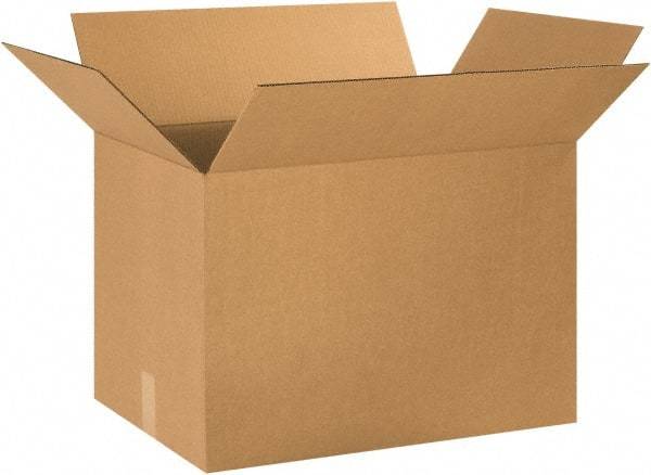 Made in USA - 16" Wide x 24" Long x 16" High Rectangle Corrugated Shipping Box - 1 Wall, Kraft (Color), 65 Lb Capacity - All Tool & Supply