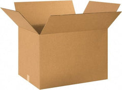 Made in USA - 18" Wide x 24" Long x 16" High Rectangle Corrugated Shipping Box - 1 Wall, Kraft (Color), 65 Lb Capacity - All Tool & Supply