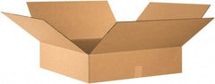 Made in USA - 24" Wide x 24" Long x 6" High Rectangle Corrugated Shipping Box - 1 Wall, Kraft (Color), 65 Lb Capacity - All Tool & Supply