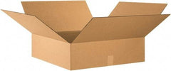 Made in USA - 24" Wide x 24" Long x 7" High Rectangle Corrugated Shipping Box - 1 Wall, Kraft (Color), 65 Lb Capacity - All Tool & Supply