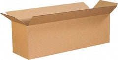 Made in USA - 10" Wide x 28" Long x 10" High Rectangle Corrugated Shipping Box - 1 Wall, Kraft (Color), 65 Lb Capacity - All Tool & Supply