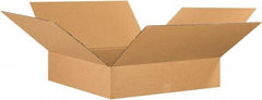 Made in USA - 26" Wide x 26" Long x 8" High Rectangle Corrugated Shipping Box - 1 Wall, Kraft (Color), 65 Lb Capacity - All Tool & Supply