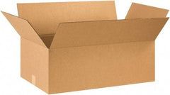 Made in USA - 16" Wide x 28" Long x 10" High Rectangle Corrugated Shipping Box - 1 Wall, Kraft (Color), 65 Lb Capacity - All Tool & Supply