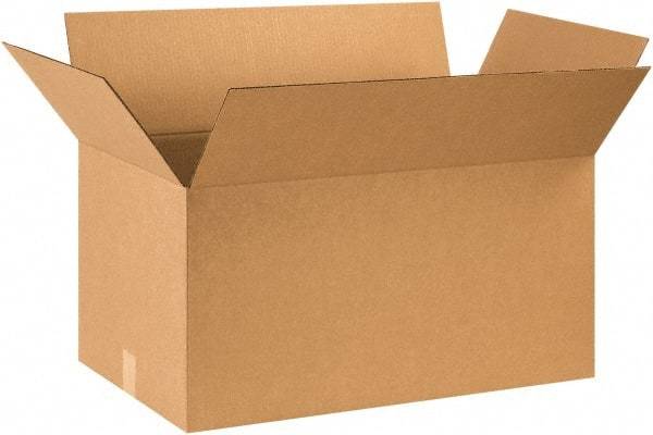 Made in USA - 17" Wide x 29" Long x 15" High Rectangle Corrugated Shipping Box - 1 Wall, Kraft (Color), 65 Lb Capacity - All Tool & Supply