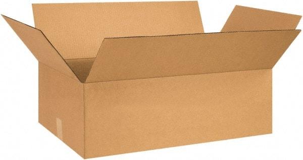 Made in USA - 18" Wide x 28" Long x 8" High Rectangle Corrugated Shipping Box - 1 Wall, Kraft (Color), 65 Lb Capacity - All Tool & Supply