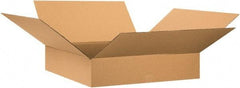 Made in USA - 28" Wide x 28" Long x 6" High Rectangle Corrugated Shipping Box - 1 Wall, Kraft (Color), 65 Lb Capacity - All Tool & Supply