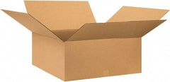 Made in USA - 28" Wide x 28" Long x 10" High Rectangle Corrugated Shipping Box - 1 Wall, Kraft (Color), 65 Lb Capacity - All Tool & Supply