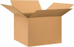 Made in USA - 28" Wide x 28" Long x 22" High Rectangle Corrugated Shipping Box - 1 Wall, Kraft (Color), 65 Lb Capacity - All Tool & Supply