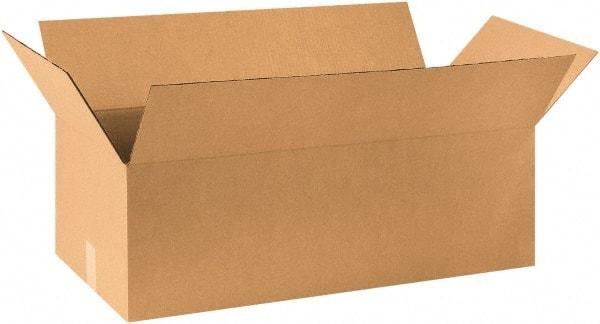 Made in USA - 20" Wide x 36" Long x 15" High Rectangle Corrugated Shipping Box - 1 Wall, Kraft (Color), 65 Lb Capacity - All Tool & Supply