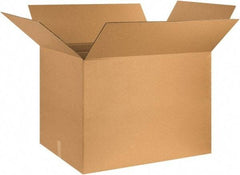 Made in USA - 24" Wide x 32" Long x 24" High Rectangle Corrugated Shipping Box - 1 Wall, Kraft (Color), 65 Lb Capacity - All Tool & Supply