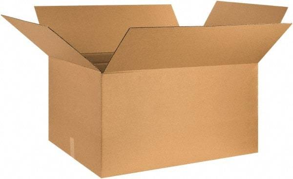 Made in USA - 18" Wide x 32" Long x 18" High Rectangle Corrugated Shipping Box - 1 Wall, Kraft (Color), 65 Lb Capacity - All Tool & Supply