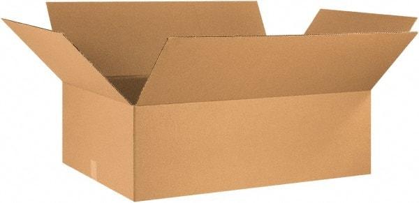 Made in USA - 24" Wide x 48" Long x 12" High Rectangle Corrugated Shipping Box - 1 Wall, Kraft (Color), 65 Lb Capacity - All Tool & Supply