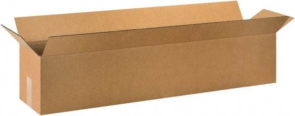 Made in USA - 8" Wide x 40" Long x 8" High Rectangle Corrugated Shipping Box - 1 Wall, Kraft (Color), 65 Lb Capacity - All Tool & Supply