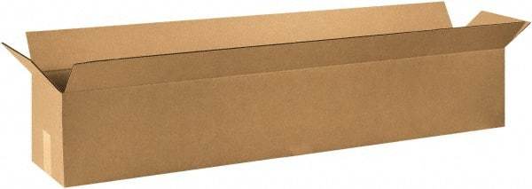 Made in USA - 10" Wide x 48" Long x 10" High Rectangle Corrugated Shipping Box - 1 Wall, Kraft (Color), 65 Lb Capacity - All Tool & Supply