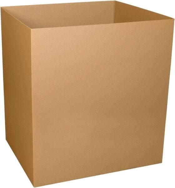 Made in USA - 40" Wide x 48" Long x 48" High Rectangle Corrugated Shipping Box - 1 Wall, Kraft (Color), 65 Lb Capacity - All Tool & Supply