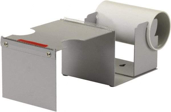 Import - 4" Wide, Single Roll, Manual Table/Desk Tape Dispenser - Metal, Unlimited Dispensed Tape Length - All Tool & Supply