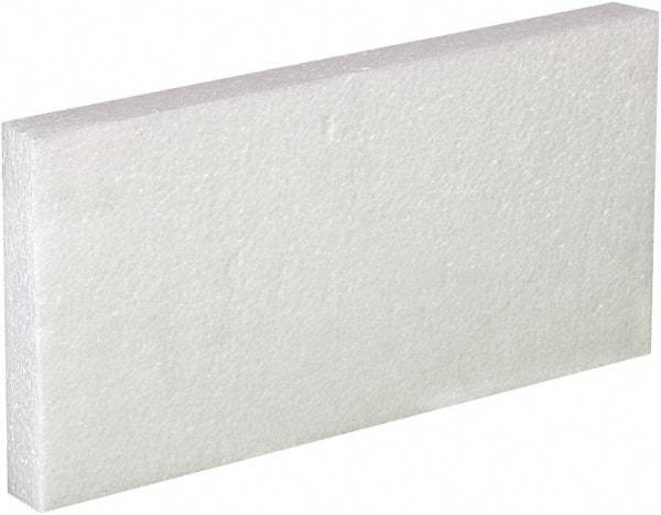 Made in USA - 12" Long x 6" Wide x 1" High x 1" Thick Polystyrene Foam - White, Case - All Tool & Supply