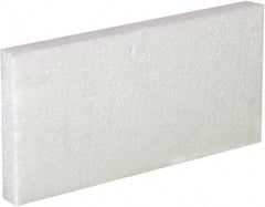 Made in USA - 12" Long x 6" Wide x 1" High x 1" Thick Polystyrene Foam - White, Case - All Tool & Supply