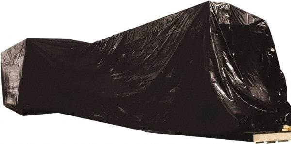 Made in USA - 100" Long x 24" Wide Polyethylene Plastic Film - Black, Case - All Tool & Supply