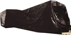 Made in USA - 100" Long x 3" Wide Polyethylene Plastic Film - Black, Case - All Tool & Supply