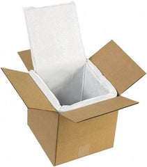 Made in USA - 8" Long x 8" Wide x 8" High x 1" Thick Box Liner - White, Case - All Tool & Supply