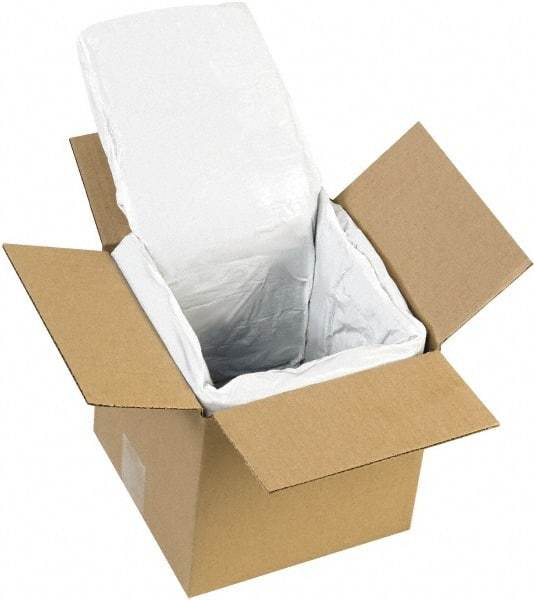 Made in USA - 6" Long x 6" Wide x 6" High x 1" Thick Box Liner - White, Case - All Tool & Supply