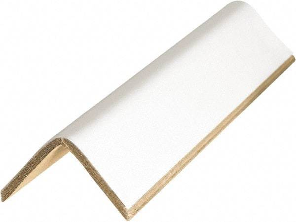 Made in USA - 36" Long x 2-1/2" Wide x 2-1/2" High Edge Guard - White, Case - All Tool & Supply