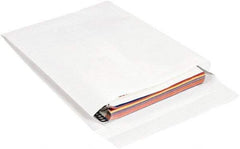 Made in USA - 16" Long x 12" Wide Peel-Off Self-Seal Expandable Envelope - White - All Tool & Supply